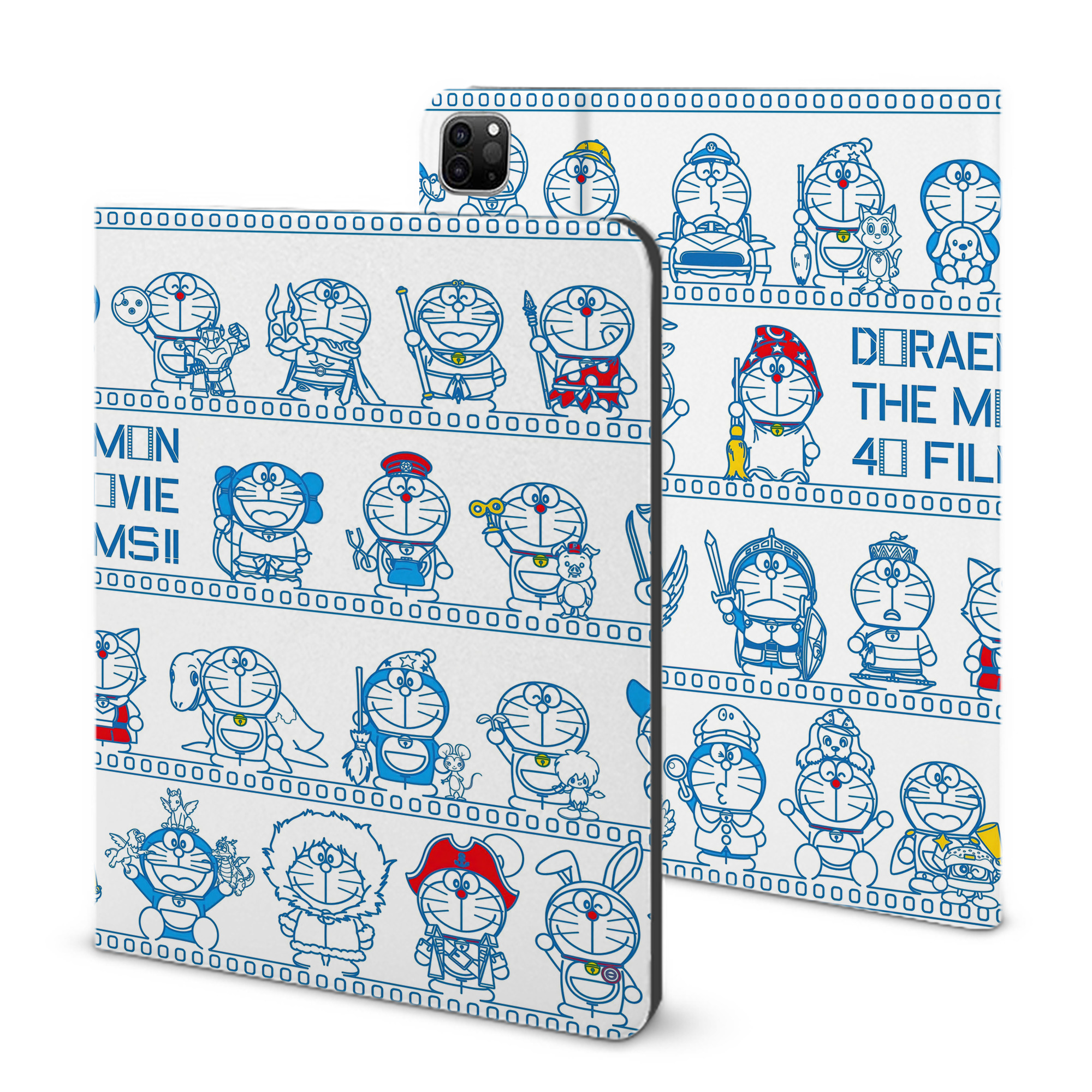 （画像用） ドラえもん Doraemon IPad ケース ブック型 PUレザー TPU 耐衝撃 軽量 薄型 ペン収納なし 全面保護 IPad 各モデル対応